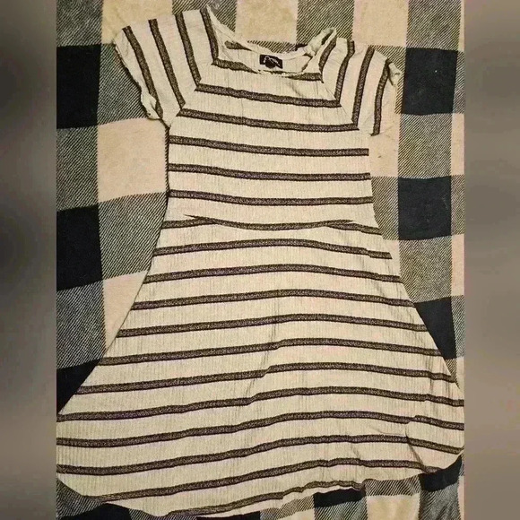 Art Class Girls Cream Multicolored Short Sleeve Dress Size Large 10/12 - Picture 1 of 8